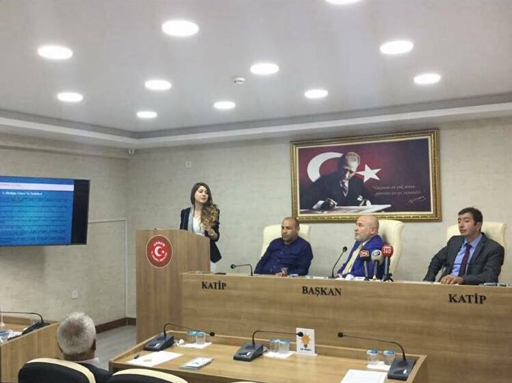 YHKB Çorum'da Yapılan Sosyal ve Çevresel proje destekleri ve Yatırımlarla İlgili Çorum İl Genel Meclisini bilgilendirdi.